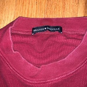 Brandy Melville Croped long sleeve thermal top